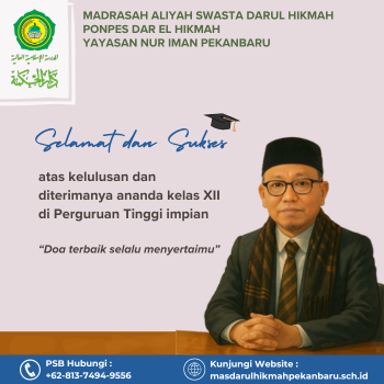 Selamat dan sukses! Doa terbaik selalu menyertaimu. 🌟🎓📚