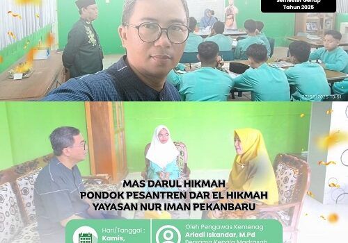 Supervisi Pembelajaran – Pengawas Kemenag – MAS Darul Hikmah Pekanbaru
